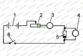 Схема установки для проверки пропускной способности свечей ЭФУ КамАЗ-740
