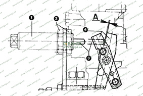 Частичный обзор устройства останова двигателя в положении «двигатель остановлен» на ТНВД. MAN L 2000 
