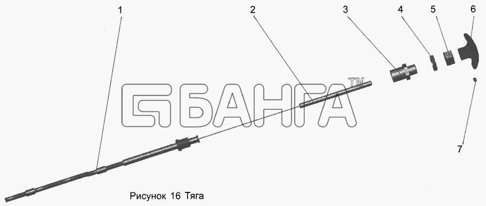 АМАЗ МАЗ-103 Схема Тяга 5336-1115010-18 banga.ua
