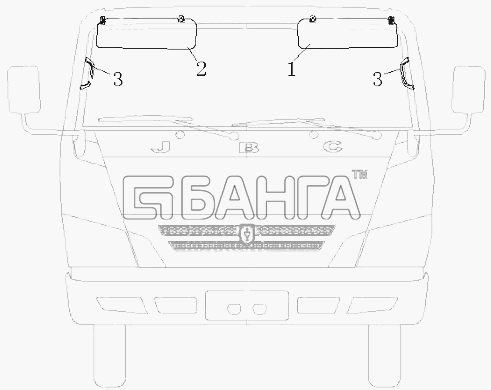 BAW BAW-33463 Tonik Схема Козырек противосолнечный и ручка-9 banga.ua