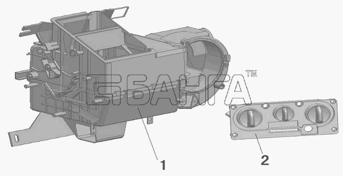 BAW BAW-33463 Tonik Схема Отопитель и панель переключателей banga.ua