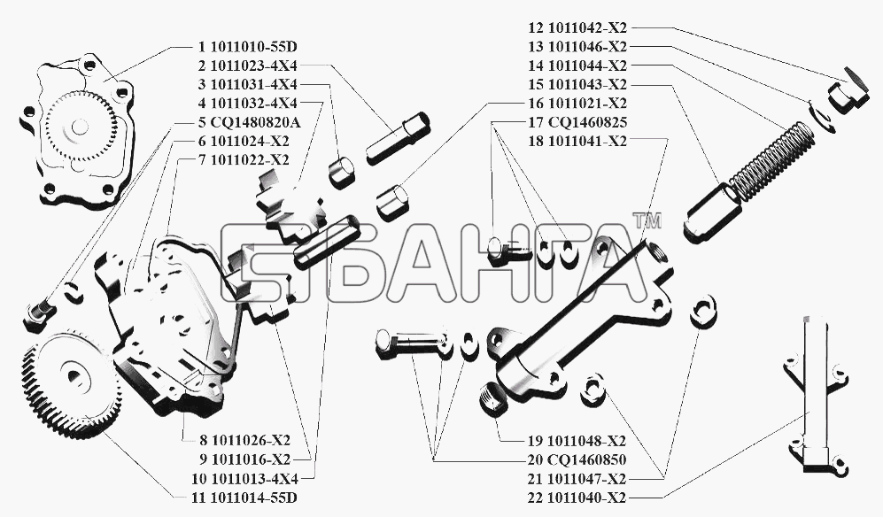 BAW Двигатели BAW-CA4DC2 Схема Насос масляный двигателя-13 banga.ua
