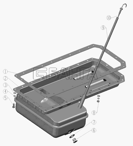 BAW Двигатель BAW-1044 E2 Схема Oil Sump-12 banga.ua