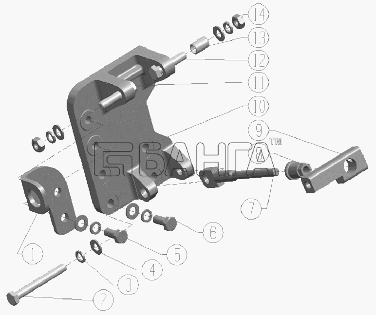 BAW Двигатель BAW-1044 E2 Схема Compressor assembly-20 banga.ua