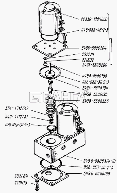 БелАЗ БелАЗ-7523 Схема Гидрораспределитель-24 banga.ua