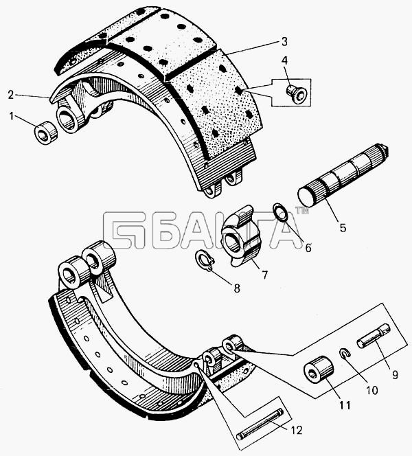 БелАЗ БелАЗ-7547 Схема Детали колесного тормоза-174 banga.ua