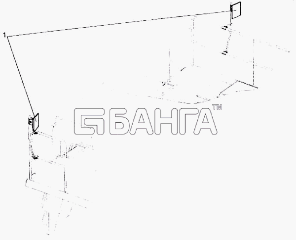 БелАЗ БелАЗ-7555A Схема Установка зеркал заднего вида-219 banga.ua
