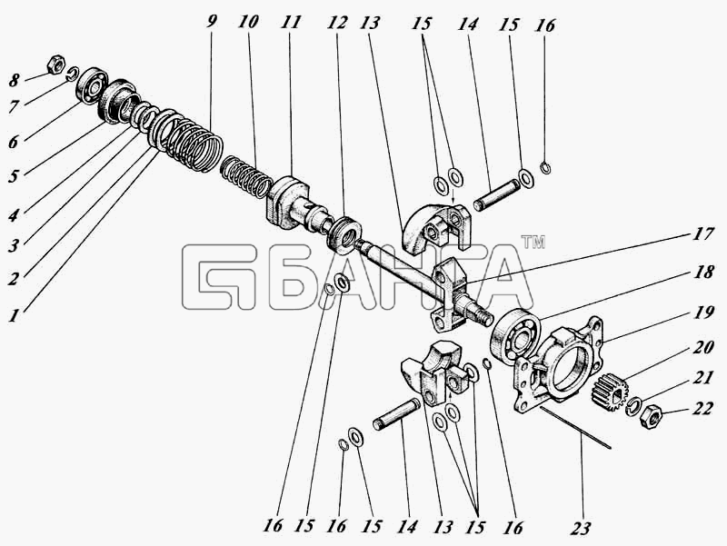 Алтайдизель Д-442 Схема Валик регулятора 41-А17с9-1А-85 banga.ua