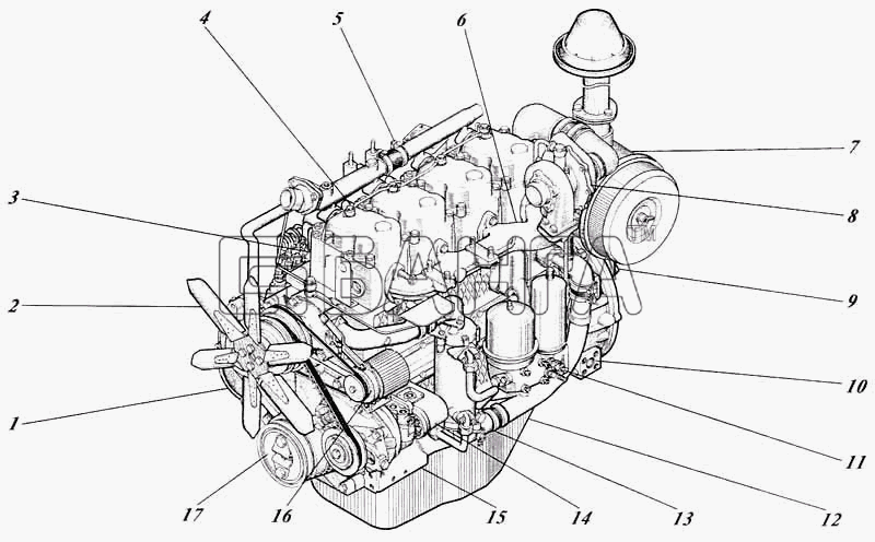 Алтайдизель Д-442И Схема Дизель 442-25БИ-00с1-9 banga.ua