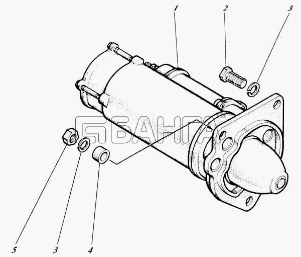 Алтайдизель Д-442И Схема Установка стартера СТ-142Б1-129 banga.ua