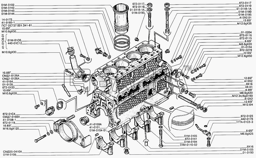 Алтайдизель А-41 Схема Блок-картер-3 banga.ua