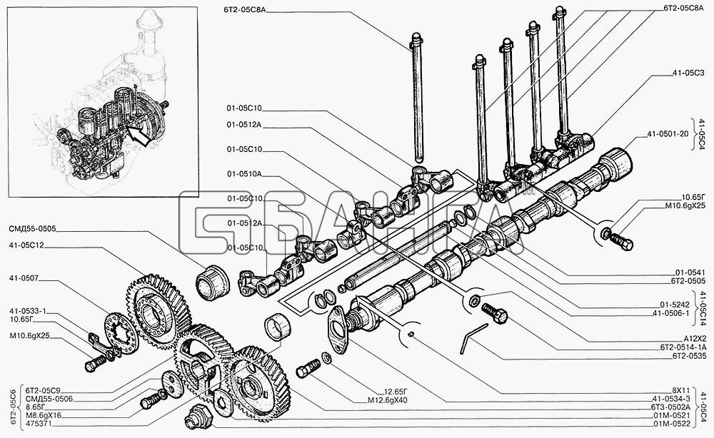 Алтайдизель А-41 Схема Механизм распределения-8 banga.ua