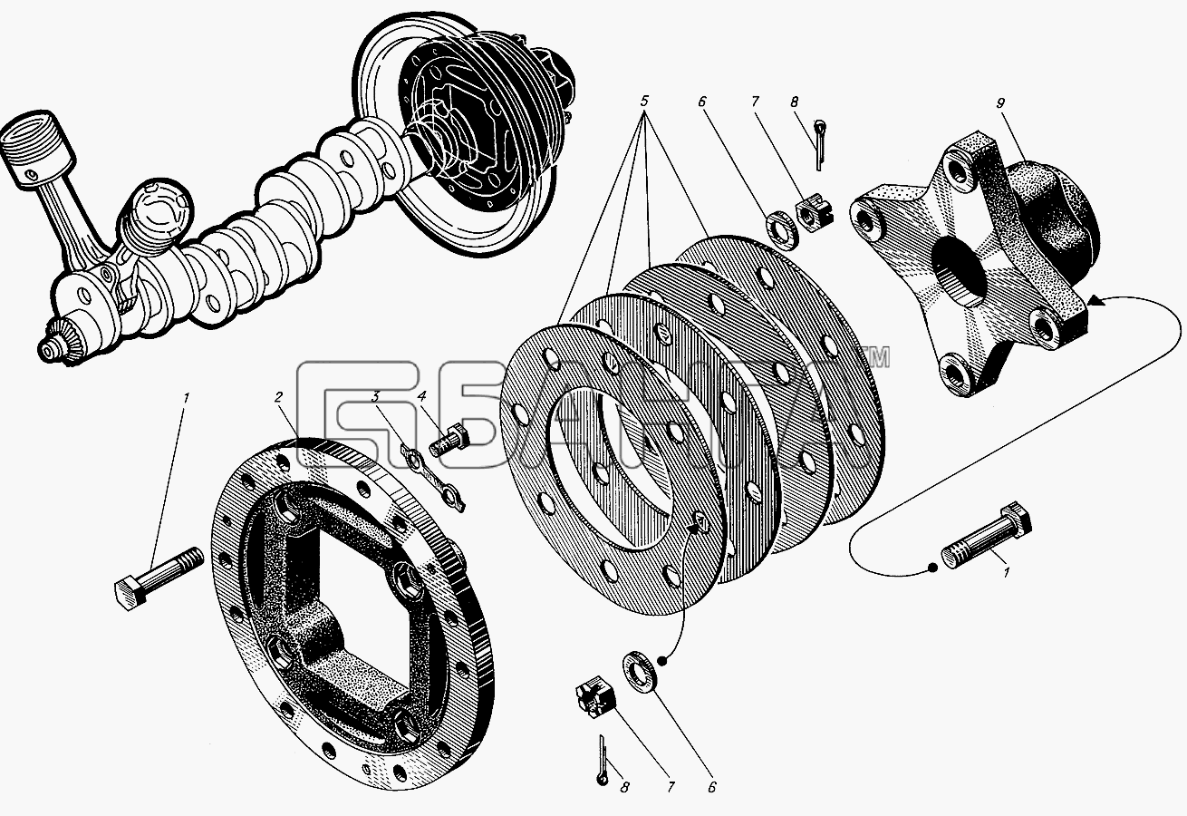 Барнаултрансмаш Дизели Д12С1 Схема Муфта гибкая-16 banga.ua