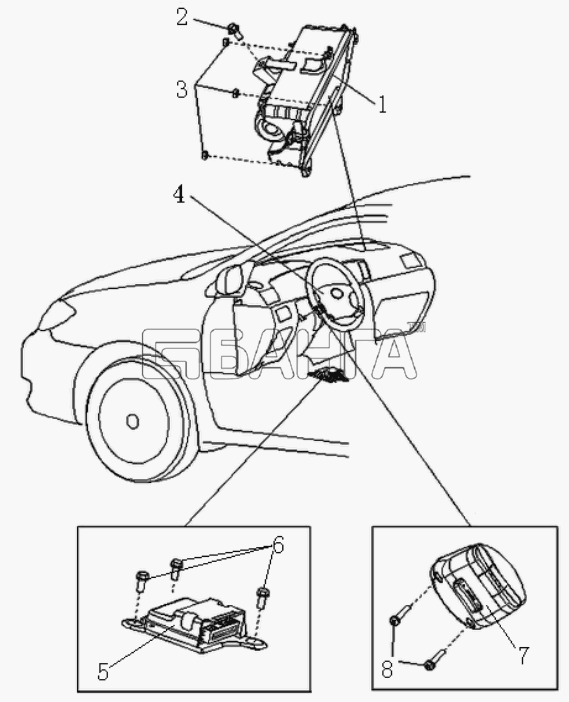 BYD BYD F3 Схема Подушки безопасности-170 banga.ua