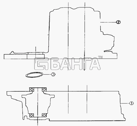 BYD BYD F3 Схема Кожух муфты сцепления в сборе-106 banga.ua