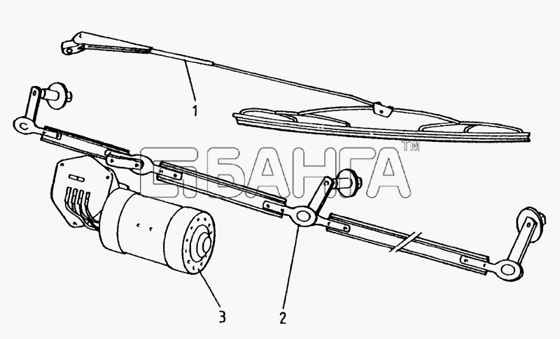 Karosa C 734 Схема Стеклоочистители-120 banga.ua