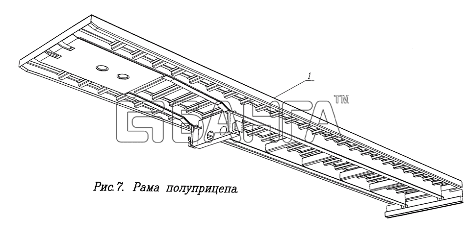 ЧМЗАП ЧМЗАП-9906 Схема Рама полуприцепа-42 banga.ua