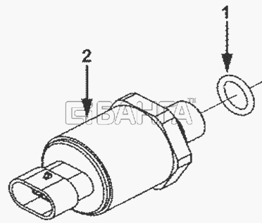 ISLe 310-30 (340-30 375-30) Cummins SD9169 Датчик аварийного Cummins ISLe 310-30 (340-30 375-30) Схема SD9169 Датчик аварийного