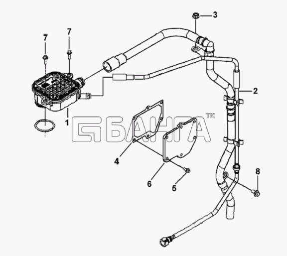 Cummins L375-20 Схема Система вентиляции картера-9 banga.ua