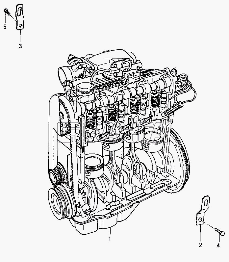 Daewoo Espero Схема Двигатель в сборе (1.8 2.0 SOHC)-70 banga.ua