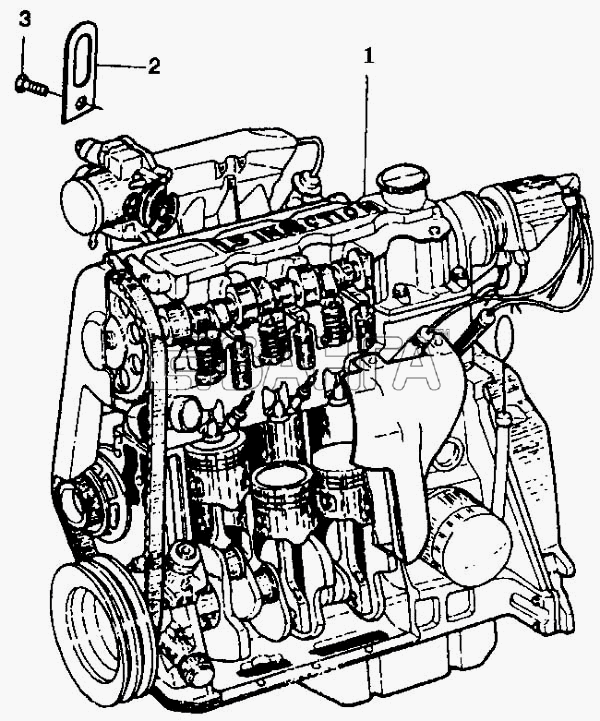Daewoo Nexia Схема Двигатель в сборе-65 banga.ua