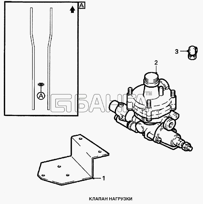 DAF 95XF Схема Клапан нагрузки-81 banga.ua