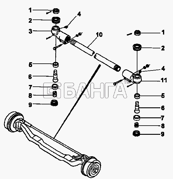 DongFeng DFL-3250A1-K09-003-01 Схема 3413A-K0400 Поперечная рулевая