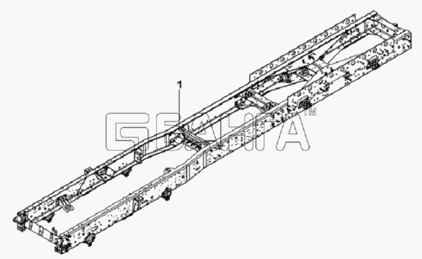 DongFeng L3251A3 (вар.) Схема Vehicle Frame Bracket Assembly-148