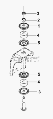 DongFeng L3251A3 (вар.) Схема Vibration Damper Upper Pin Fastener-164