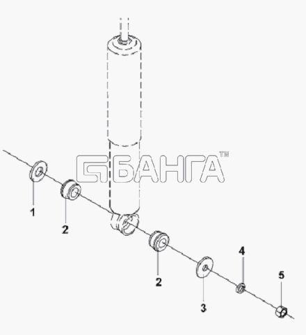 DongFeng L3251A3 (вар.) Схема Vibration Damper Lifting Lug Connecting