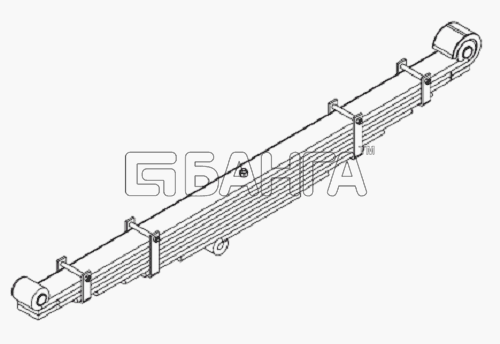 DongFeng L3251A3 (вар.) Схема Front Leaf Spring Subassembly-172