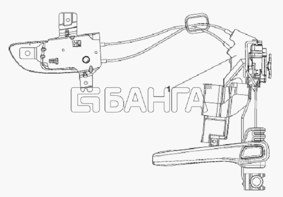 DongFeng L3251A3 (вар.) Схема Ignition Lock Door Lock (Hand-operated