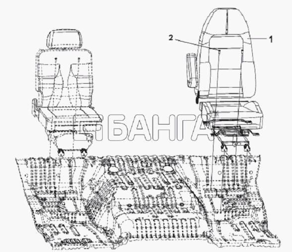 DongFeng L3251A3 (вар.) Схема Driver Seat Subassembly-362 banga.ua