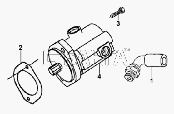 DongFeng L3251A3 (вар.) Схема Hydraulic Steering Pump Subassembly-43