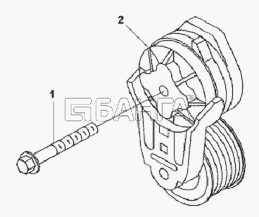 DongFeng L3251A3 (вар.) Схема Belt Tensioner Subassembly-78 banga.ua