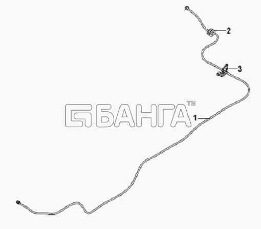 DongFeng L3251A3 (вар.) Схема Fuel Return Pipeline Subassembly-90