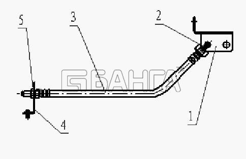 DongFeng DFL-3251A Euro3 Схема 1603E3-ZB3 Гибкий трубопровод системы