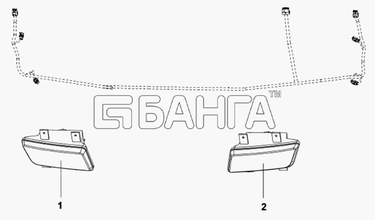 DongFeng DFL-4181A Схема Передние противотуманные фары-373 banga.ua
