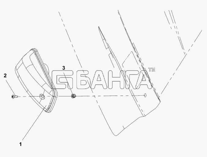 DongFeng DFL-4251A Схема 3726A-C0100 Боковой фонарь поворота-372