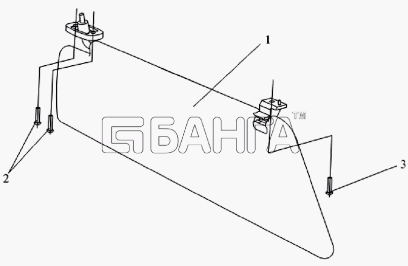 FAW CA-1083 Схема Левый козырек-53 banga.ua