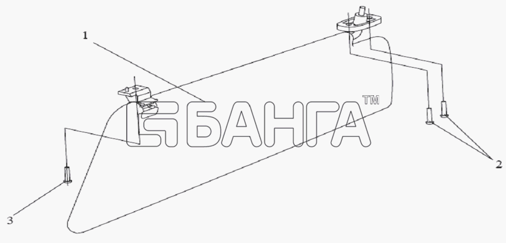 FAW CA-1083 Схема Правый козырек-54 banga.ua