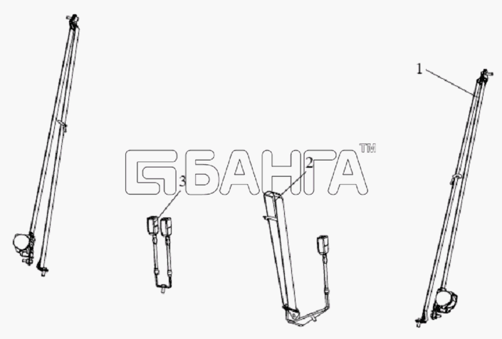 FAW CA-1083 Схема Ремень безопасности-55 banga.ua