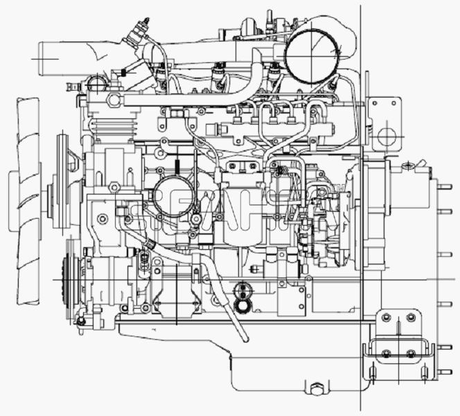 FAW CA-1083 Схема Двигатель (левый)-59 banga.ua