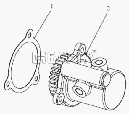 FAW CA-1083 Схема Гидравлический рулевой насос в сборе-90 banga.ua
