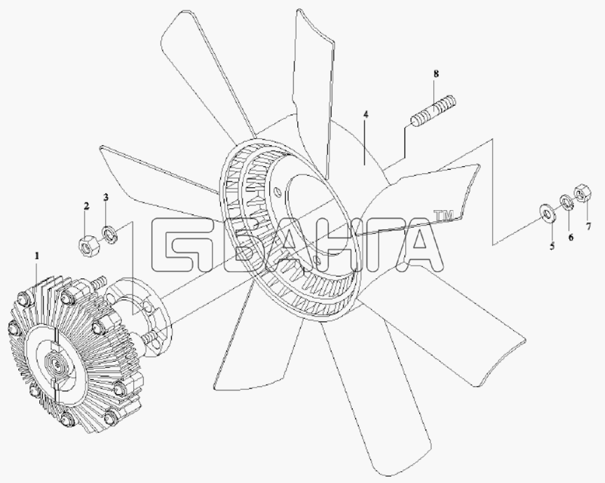 FAW CA-1083 Схема Вентилятор муфта вентилятора-84 banga.ua