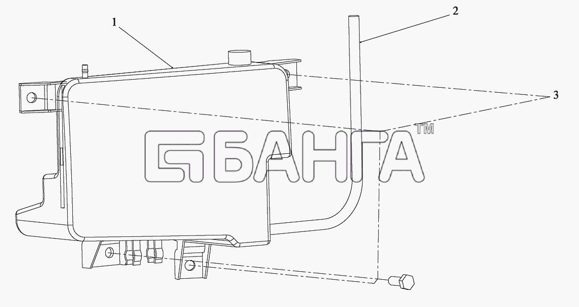 FAW CA-3252 Схема Омыватель ветрового стекла-136 banga.ua