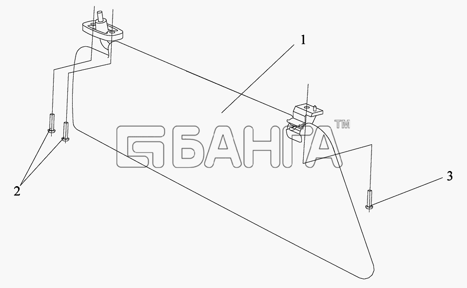 FAW CA-3252 Схема Левый противосолнечный козырек-146 banga.ua