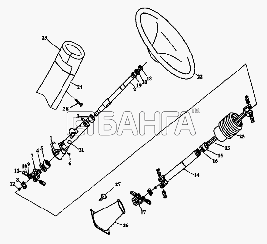 FAW CA-3252 Схема Рулевой механизм-98 banga.ua