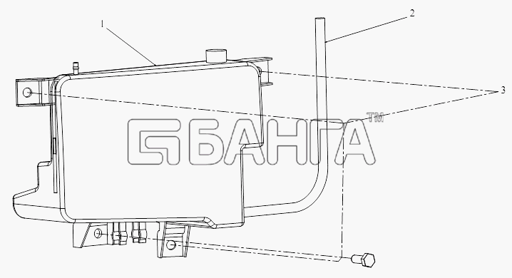 FAW CA-3252 (P2K2T1A) Схема Омыватель ветрового стекла-137 banga.ua