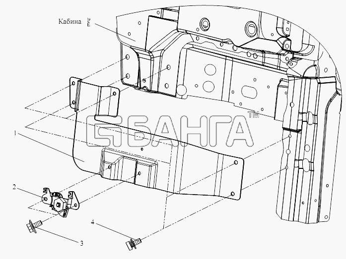 FAW CA-3252 (P2K2T1A) Схема Замок чеки-141 banga.ua